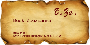 Buck Zsuzsanna névjegykártya